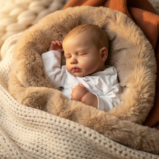 Daniel Reborn Doll in an ultra-cozy setting