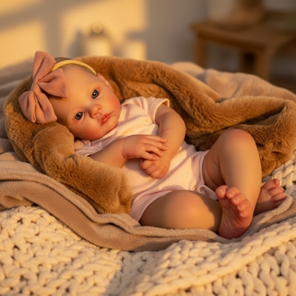 María Reborn Doll in a cozy setting