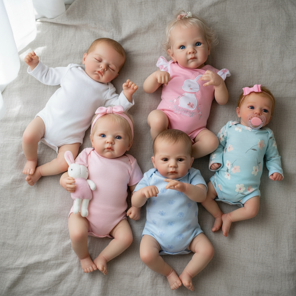 Five unique reborn dolls - Daniel, María, Ellie, Mikel, and Sofia