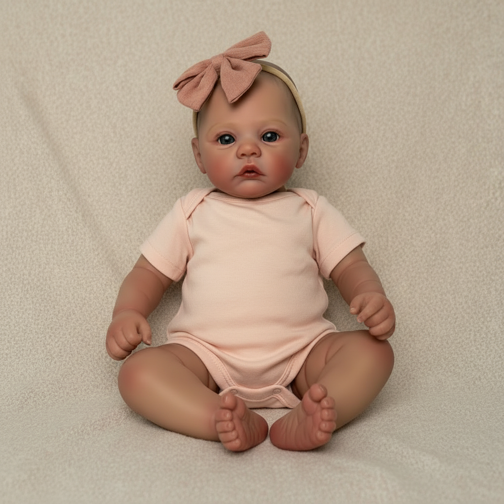 Maria in different position on blanket