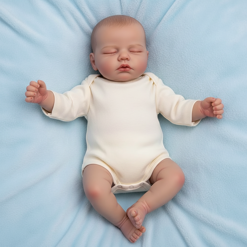 Nicolai in cream onesie